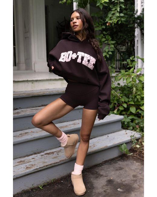 BO+TEE Red Oversized Applique Hoodie