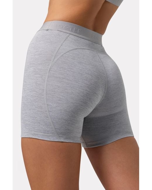 BO+TEE Gray Soft Active Mini Shorts
