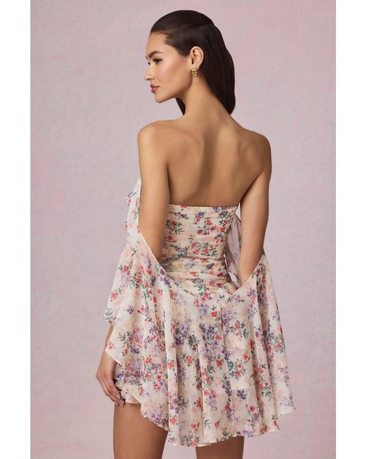 Oh Polly Multicolor Off-Shoulder Ruffled Mini Dress