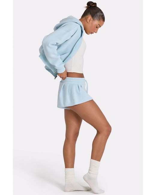 BO+TEE Blue Mid-Rise Mini Shorts