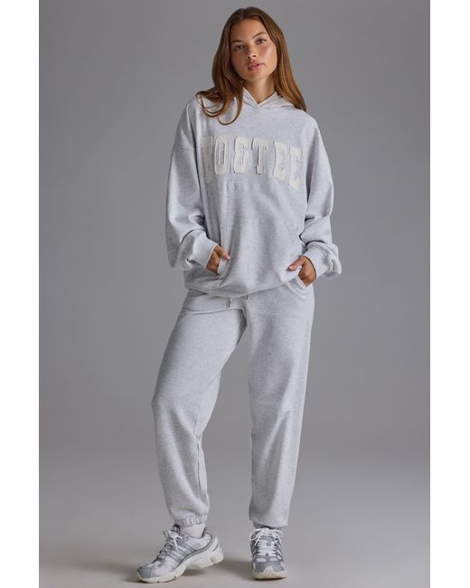 BO+TEE Gray Soft Cotton Jersey Relaxed Mid-Rise Joggers