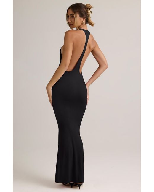 Oh Polly Black Modal Racerback Maxi Dress