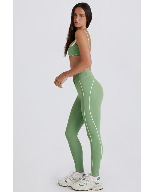 BO+TEE Green Soft Active Twist-Front Leggings