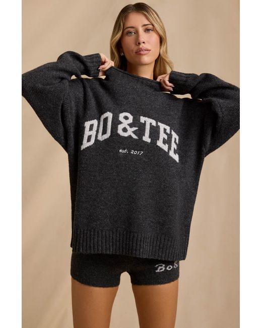 BO+TEE Gray Mid-Rise Knit Mini Shorts