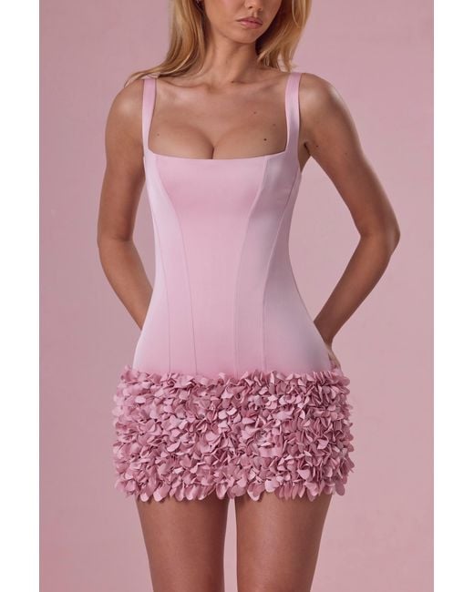 Oh Polly Pink Satin Mini Dress