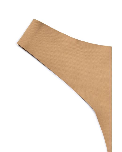 Oh Polly Brown Seamless Knit Thong
