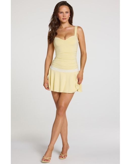 Oh Polly Yellow Modal Mini Dress