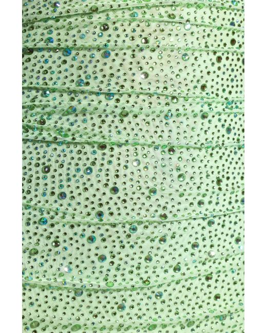 Oh Polly Green Embellished Draped Cowl-Neck Mini Dress