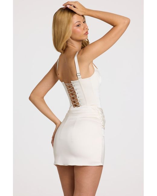 Oh Polly White Corset Mini Dress
