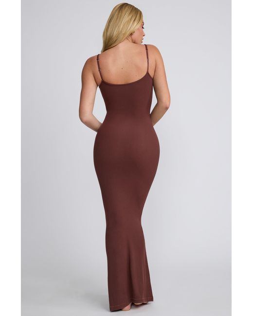 Oh Polly Brown Modal Scoop-Neck Maxi Dress