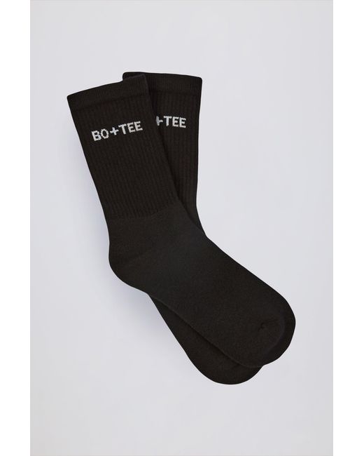 BO+TEE White Ribbed Crew Sock Bundle