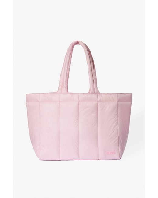 Women's Pink Waterproof Puffer Tote Bag