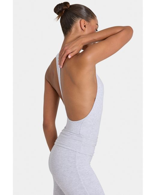 BO+TEE Gray Buttercloud Bodysuit