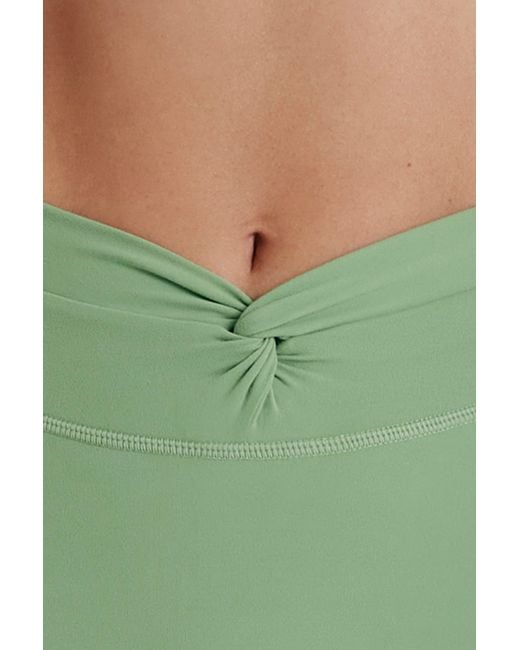 BO+TEE Green Soft Active Twist-Front Leggings