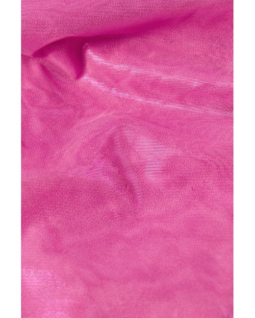 Oh Polly Pink Metallic Halterneck Bodysuit