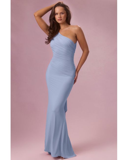 Oh Polly Blue Jersey Bridesmaid Dress