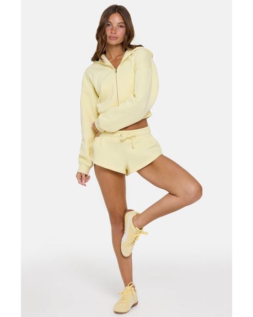 BO+TEE Yellow Mid-Rise Mini Shorts