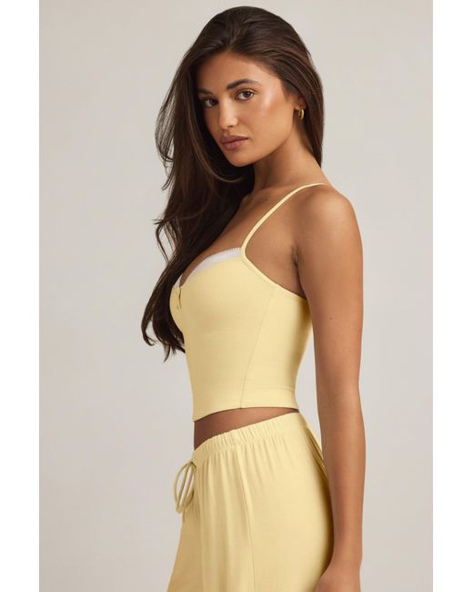 Oh Polly Yellow Modal Camisole Pyjama Top