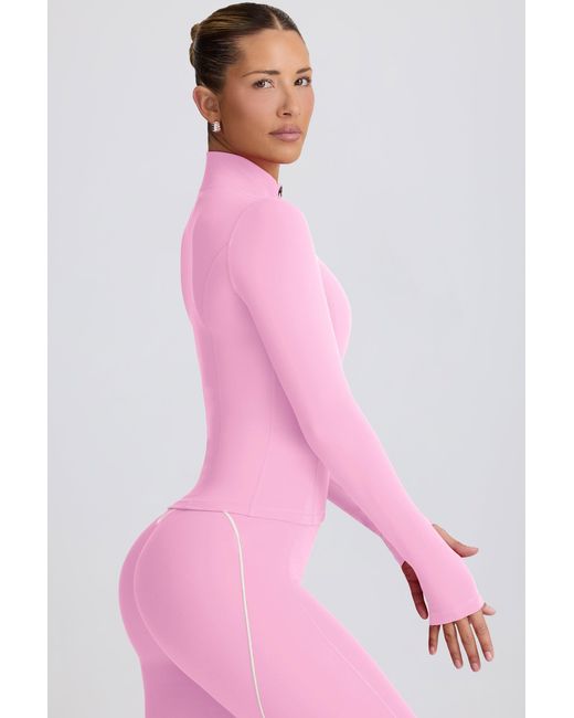 BO+TEE Pink Soft Active Zip-Up Jacket