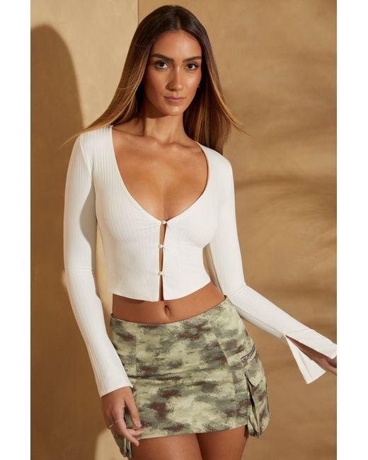 Oh Polly Multicolor A-Line Cargo Mini Skirt