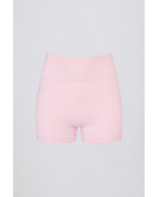 BO+TEE Pink Super Sculpt Seamless Mini Shorts