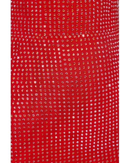 Oh Polly Red Embellished Sweetheart Corset Mini Dress