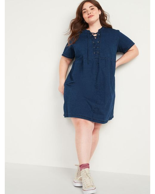 jean shift dress