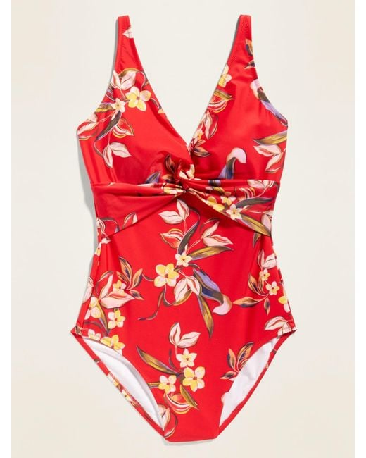 old navy red swimsuit