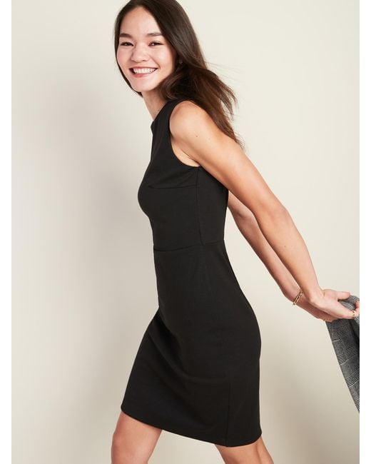 sleeveless ponte knit sheath dress