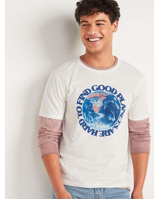 Old Navy Synthetic Earth Day Matching Graphic Tee in Blue ...