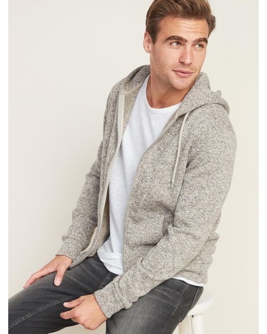 Old Navy Sweater-fleece Zip Hoodie For Men in Oatmeal (Gray) for ...