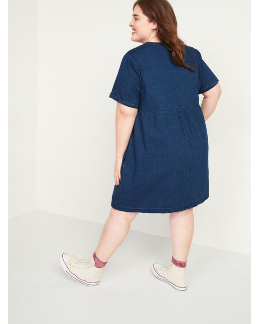 jean shift dress