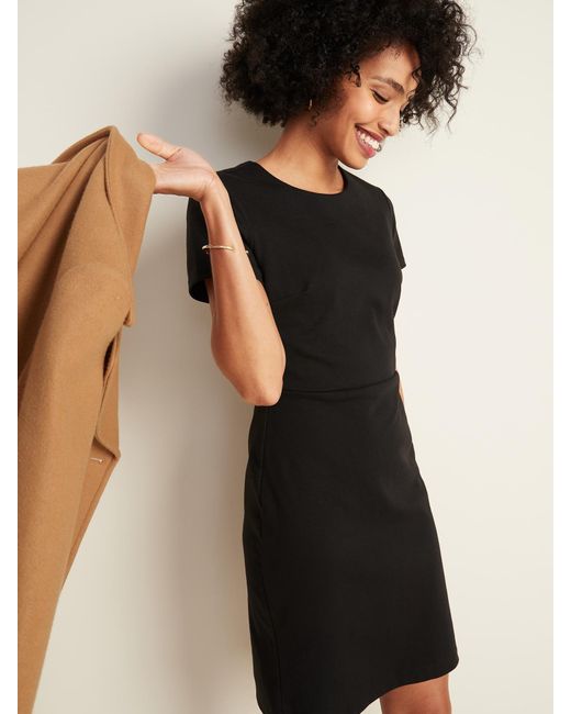 old navy ponte knit sheath dress