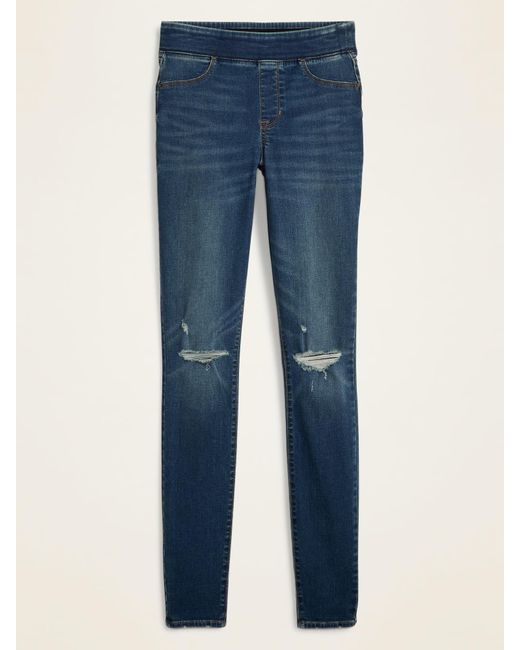 distressed rockstar jeggings black