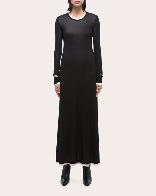 Helmut Lang Black Double Layer Dress