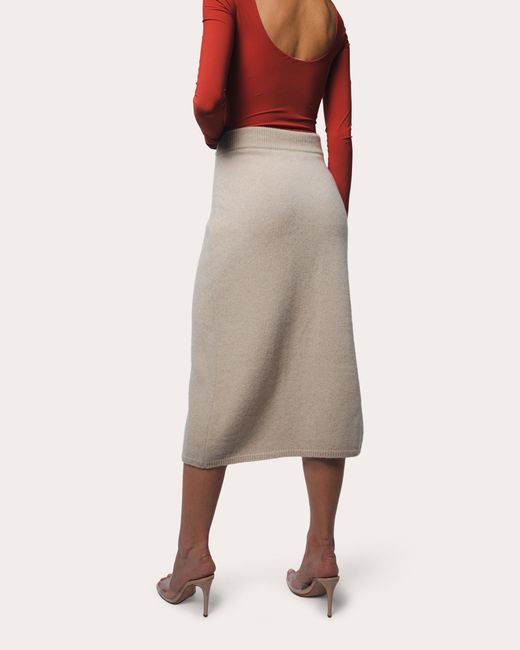Santicler Natural Mila Cashmere Wrap Skirt