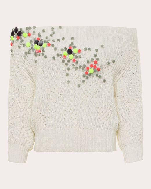 Hellessy White Alex Embellished Sweater