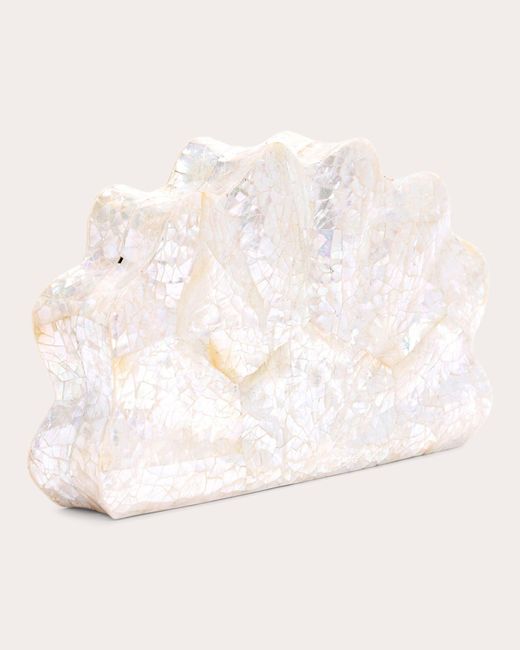 Emm Kuo Natural Loulou Mother Of Pearl Shell Clutch