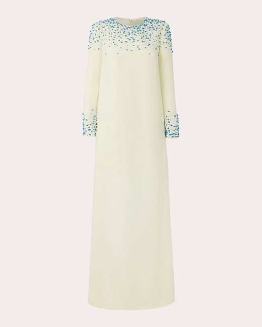 Safiyaa Natural Naima Embellished A-line Gown