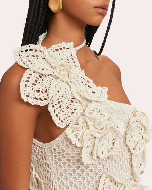 Cult Gaia Natural Kendria Crochet Dress