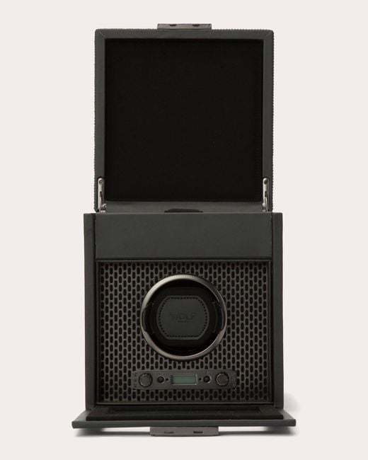 Wolf Black Axis Single Watch Winder Storage Case