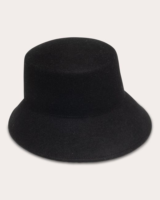 Eugenia Kim Black Ruby Asymmetric Bucket Hat