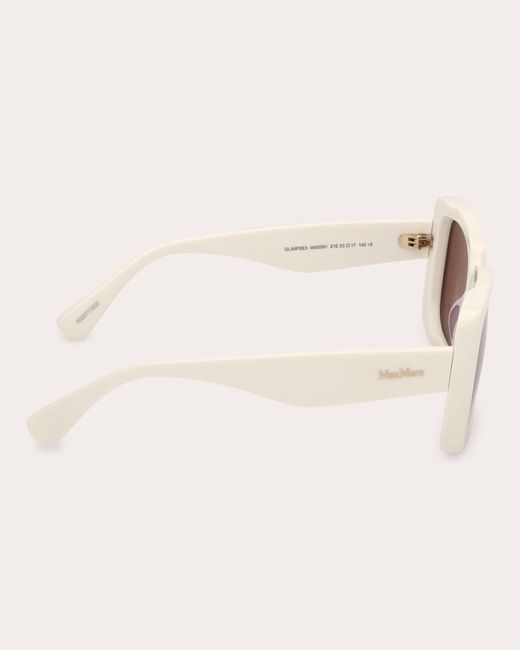 Max Mara Brown Glimpse 3 Rectangular Sunglasses