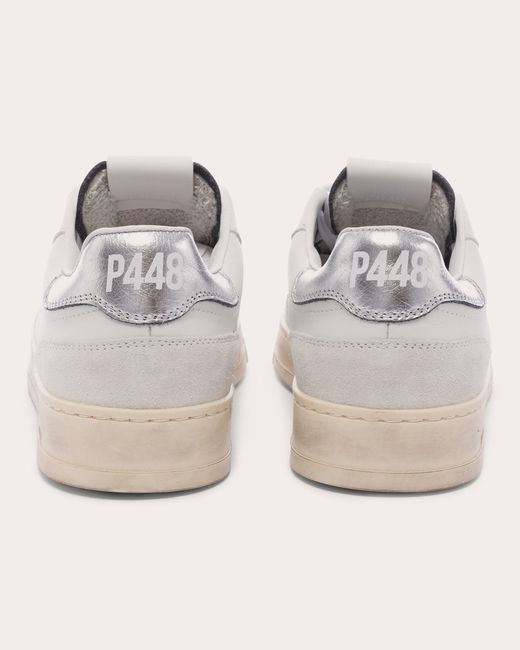 P448 White Bali Metallic-contrast Sneaker
