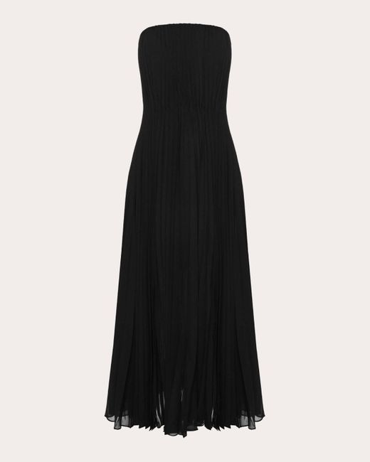 Dalood Black Chiffon Strapless Dress