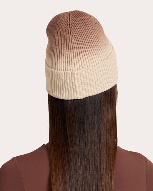 Eugenia Kim Natural Frances Dip-Dye Ribbed Wool Beanie