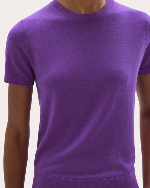 Theory Purple Short-sleeve Sweater T-shirt