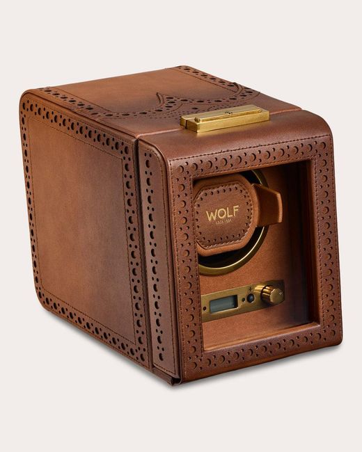 Wolf Brown Brogue Single Watch Winder