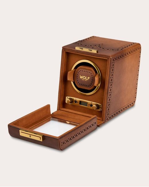 Wolf Brown Brogue Single Watch Winder