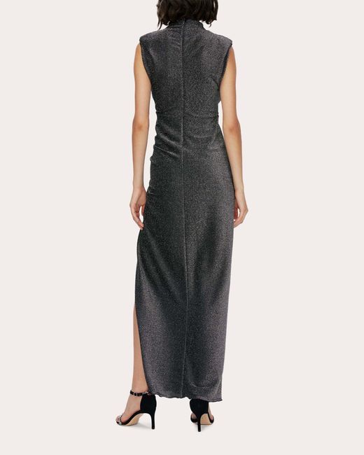 Diane von Furstenberg Metallic Apollo Ruched Maxi Dress